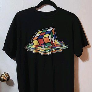 Vintage Melting Rubiks Tee Large, Ripple Junction